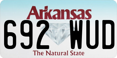 AR license plate 692WUD