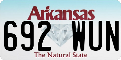AR license plate 692WUN