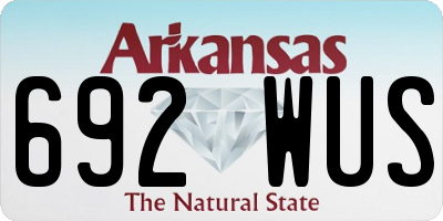 AR license plate 692WUS