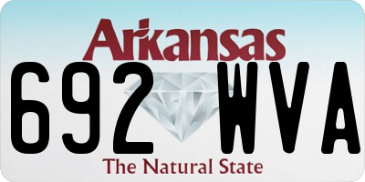 AR license plate 692WVA