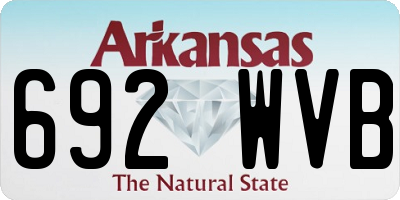 AR license plate 692WVB