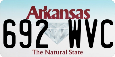 AR license plate 692WVC