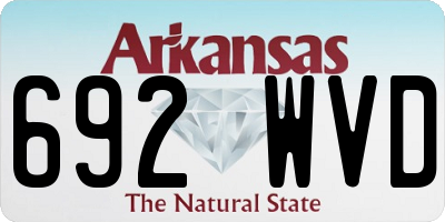 AR license plate 692WVD