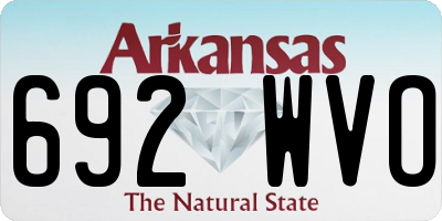 AR license plate 692WVO