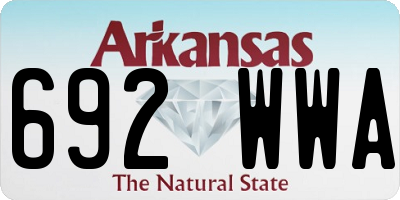 AR license plate 692WWA