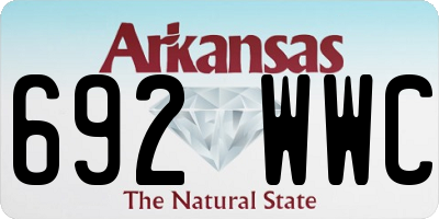 AR license plate 692WWC