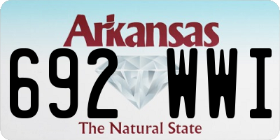 AR license plate 692WWI