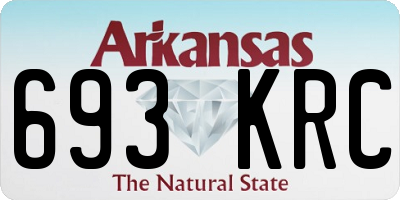 AR license plate 693KRC