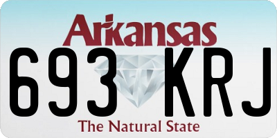 AR license plate 693KRJ