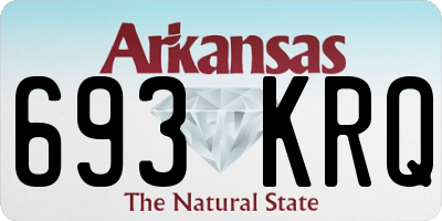 AR license plate 693KRQ