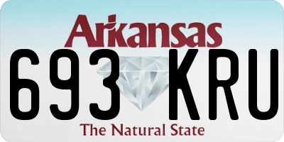 AR license plate 693KRU