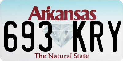 AR license plate 693KRY