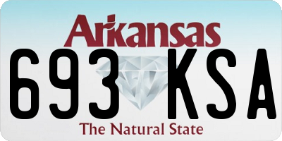 AR license plate 693KSA