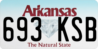 AR license plate 693KSB