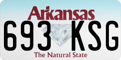 AR license plate 693KSG