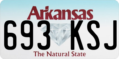 AR license plate 693KSJ