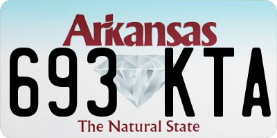 AR license plate 693KTA