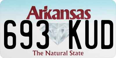 AR license plate 693KUD