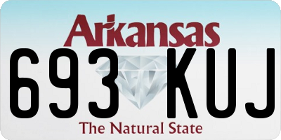 AR license plate 693KUJ