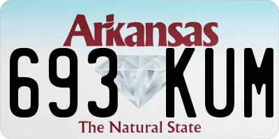 AR license plate 693KUM