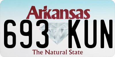 AR license plate 693KUN