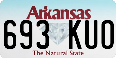 AR license plate 693KUO