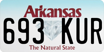 AR license plate 693KUR