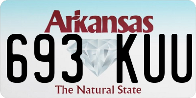 AR license plate 693KUU