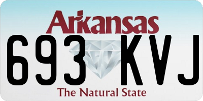 AR license plate 693KVJ