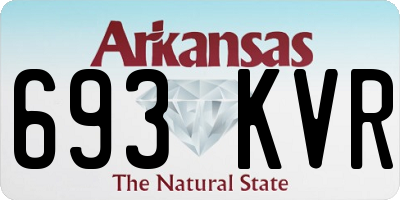AR license plate 693KVR