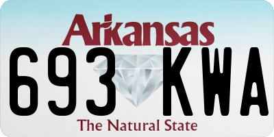 AR license plate 693KWA