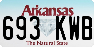AR license plate 693KWB