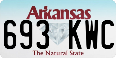 AR license plate 693KWC