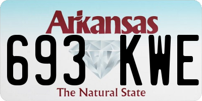 AR license plate 693KWE