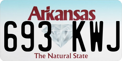 AR license plate 693KWJ