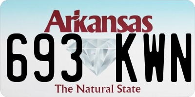 AR license plate 693KWN