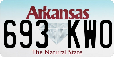 AR license plate 693KWO