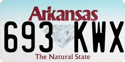 AR license plate 693KWX