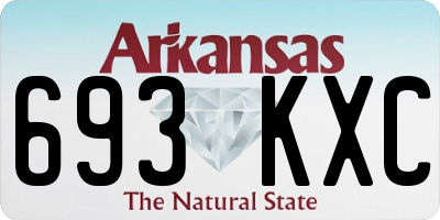 AR license plate 693KXC