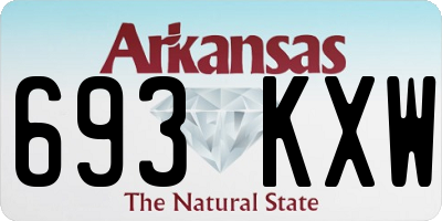 AR license plate 693KXW