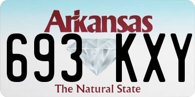 AR license plate 693KXY