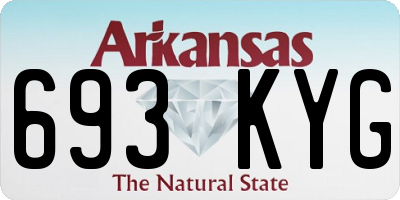 AR license plate 693KYG