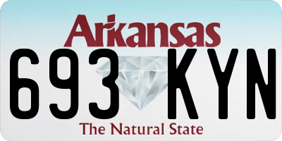 AR license plate 693KYN