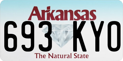 AR license plate 693KYO