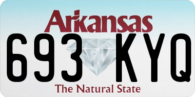AR license plate 693KYQ