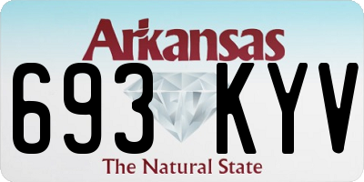AR license plate 693KYV