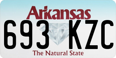 AR license plate 693KZC