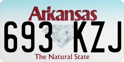 AR license plate 693KZJ
