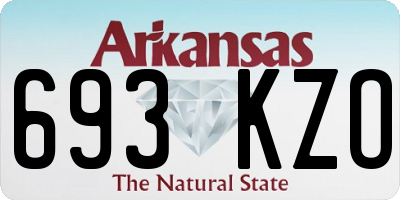 AR license plate 693KZO