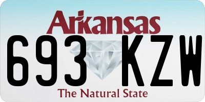 AR license plate 693KZW